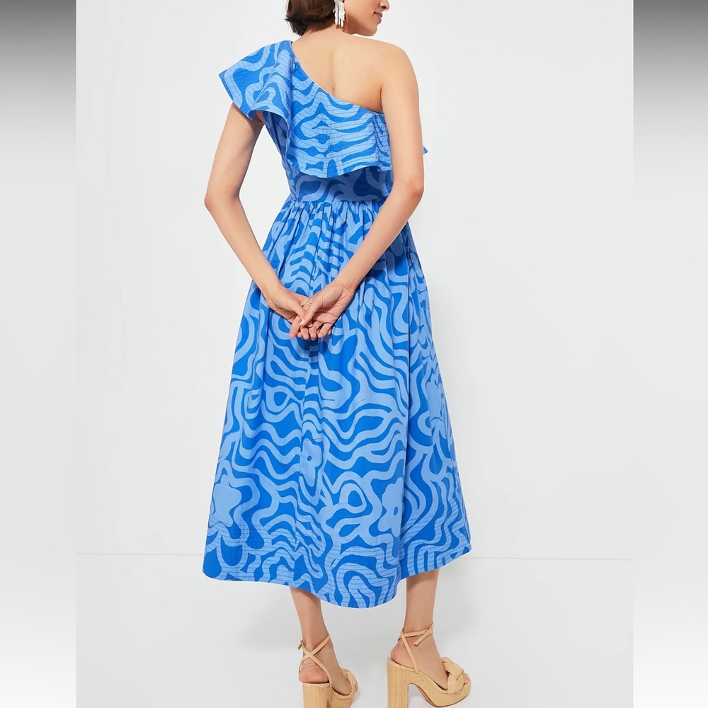 OLIPHANT
Ashbury Blue One Shoulder Ruffle Maxi - Picture 4 of 11